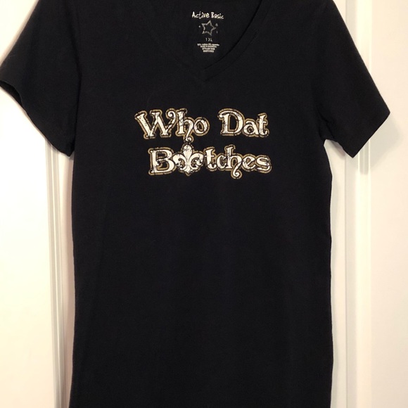 Saints WHO DAT BITCHES S/S T-shirt Size 1XL - Picture 2 of 14